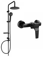MEXEN Carl Shower column including shower mixer Caro, black (746640240-70) - Shower Set