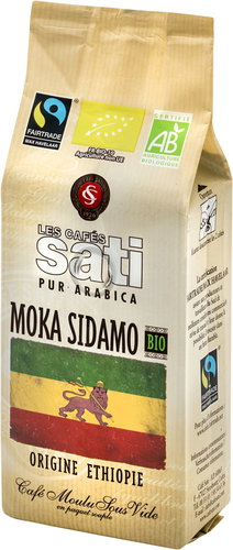 Café Sati Ethiopie Moka Sidamo Bio Fairtrade ground, 250g - Coffee - Main image