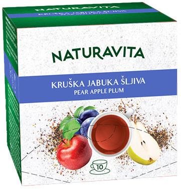 Naturavita Pear & Apple & Plum, fruit tea (10 sachets) - Tea - Main image