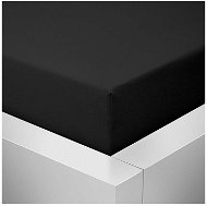 CHANAR Jersey lepedő STANDARD 90 × 200 cm, fekete - Lepedő