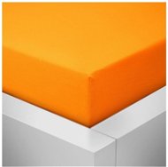 Chanar plachta jersey do postieľky – 70 × 140 oranžová - Plachta na posteľ