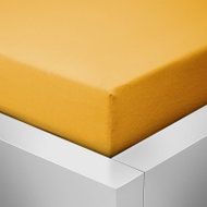Kaptan Jersey Top Sheet 90x200cm yellow curry - Bedsheet