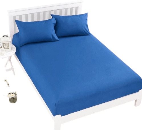 Kaptan Jersey Top Sheet 140x200 cm dark blue - Bedsheet - Main image