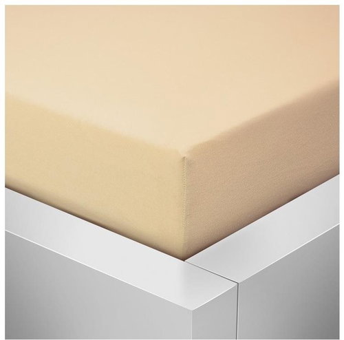 Kaptan Jersey Top Sheet 140x200 cm cream - Bedsheet - Main image