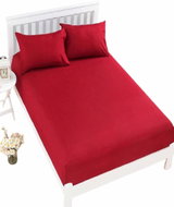 Kaptan Jersey Top Sheet 140x200 cm red - Bedsheet