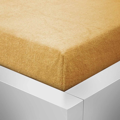 Kaptan Sheet Terry Top 90x200cm yellow - Bedsheet - Main image