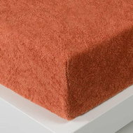 Kaptan Sheet Terry Top 90x200cm dark brick - Bedsheet