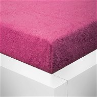Chanar plachta na posteľ Froté Top 90 × 200 cm purpurová - Plachta na posteľ