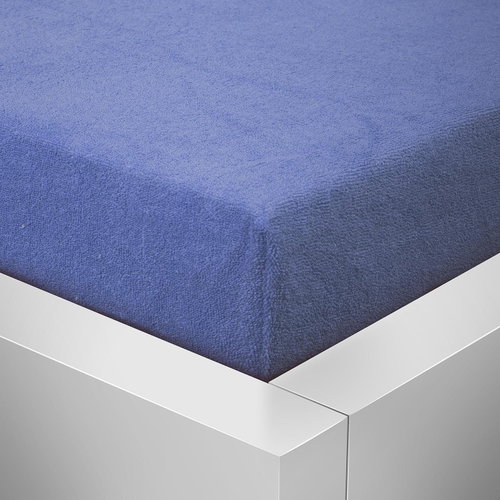 Kaptan Sheet Terry Top 90x200cm blue royal - Bedsheet - Main image