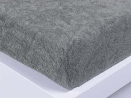 Kaptan Sheet Terry Top 90x200cm medium grey - Bedsheet