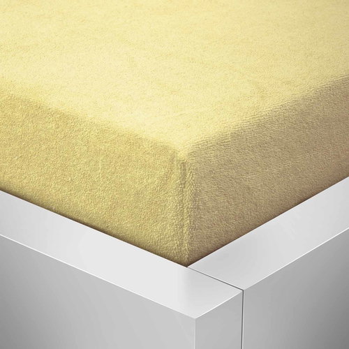 Kaptan sheet terry top 140x200 cm light yellow - Bedsheet - Main image