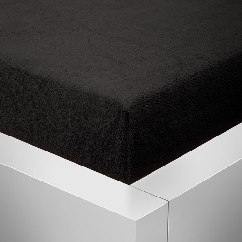 Kaptan sheet terry top 160x200 cm black - Bedsheet - Main image