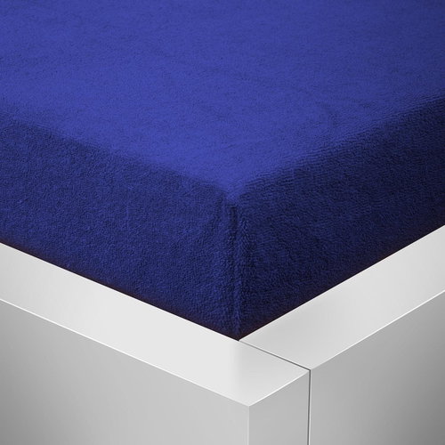 Kaptan sheet terry top 160x200 cm dark blue - Bedsheet - Main image
