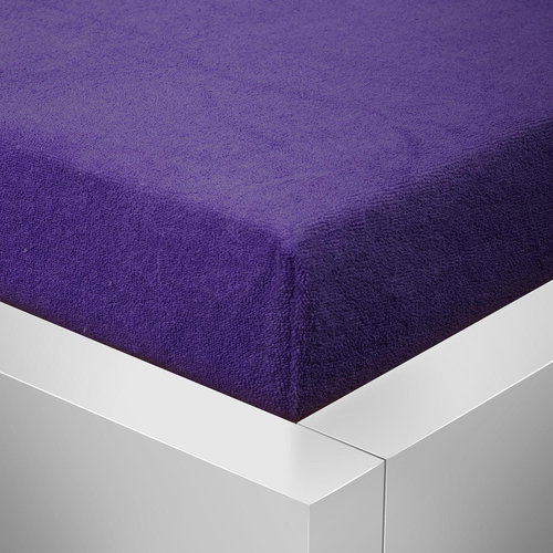 Kaptan Sheet Terry Top 220x200 cm dark purple - Bedsheet - Main image