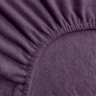 Kaptan Sheet Terry Lux, 90 × 200 cm, dark purple - Bedsheet
