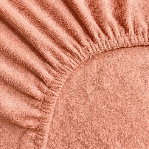 Kaptan Sheet terry Lux, 180 × 200 cm, apricot - Bedsheet - Main image