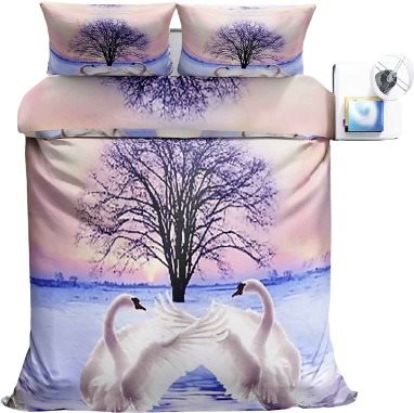 Kaptan Bed Linen 3D Swans - Bed Linen - Main image