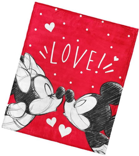 Kaptan Baby blanket Mickey and Minnie Mouse Love 130 × 160 cm - Blanket - Main image