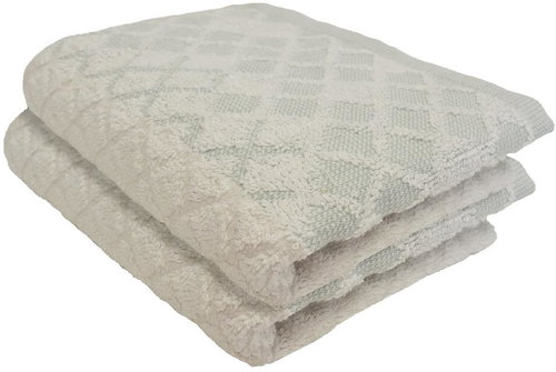 Kaptan Baby towel Káro 40 × 60 cm, white-turquoise - Towel - Main image
