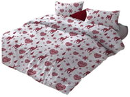 Kaptan Cotton bed linen Hearts and reindeer 140 × 200, 70 × 90 cm - Bed Linen