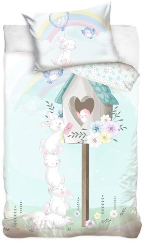 Kaptan Crib Bed Linen Rabbit Post - Crib Bedding - Main image