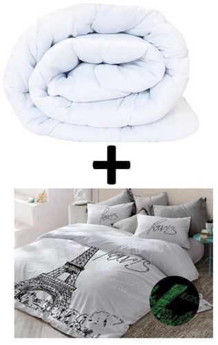 Kaptan Peach Set Duvet cover + Cotton bedding 140 × 200 cm - Duvet  - Main image
