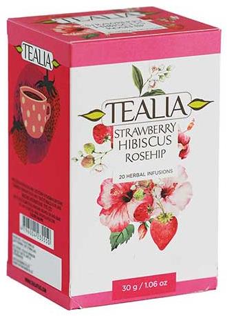 Tealia Strawberry Hibiscus Rosehip, herbal tea (20 sachets) - Tea - Main image