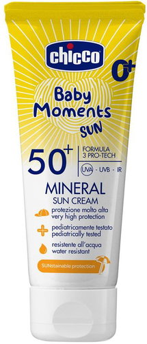 CHICCO Baby cream with minerals SPF50+ , 75ml, 0m+ - Sunscreen - Main image