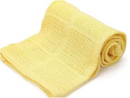 Kaptan Cotton cellular blanket 230 × 260cm, yellow - Blanket