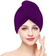 Kaptan Quick-drying terry hair turban, purple - Turban