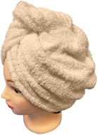 Kaptan Quick-drying terry hair turban, cream - Turban