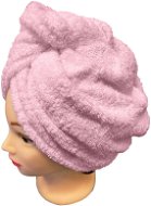 Chanar Rychleschnoucí froté turban na vlasy, růžový - Turban