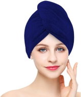 Kaptan Quick-drying terry hair turban, dark blue - Turban