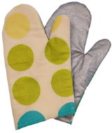 Kaptan Set of kitchen mitts - Green circle, 2pcs - Oven Mitt