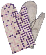 Kaptan Set of kitchen mitts - Purple cube, 2pcs - Oven Mitt