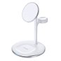 ChoeTech 3 in 1 Holder MagSafe Wireless Charger for iPhone 12/13/14, Apple Watch and AirPods, white - Charging Stand