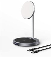 Töltőállvány ChoeTech MFM 2in1 Holder Magnetic Wireless Charger For iPhone 12/13/14 Series grey - Nabíjecí stojánek