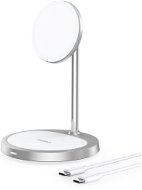 Charging Stand ChoeTech MFM 2in1 Holder Magnetic Wireless Charger For iPhone 12/13/14 Series silver - Nabíjecí stojánek