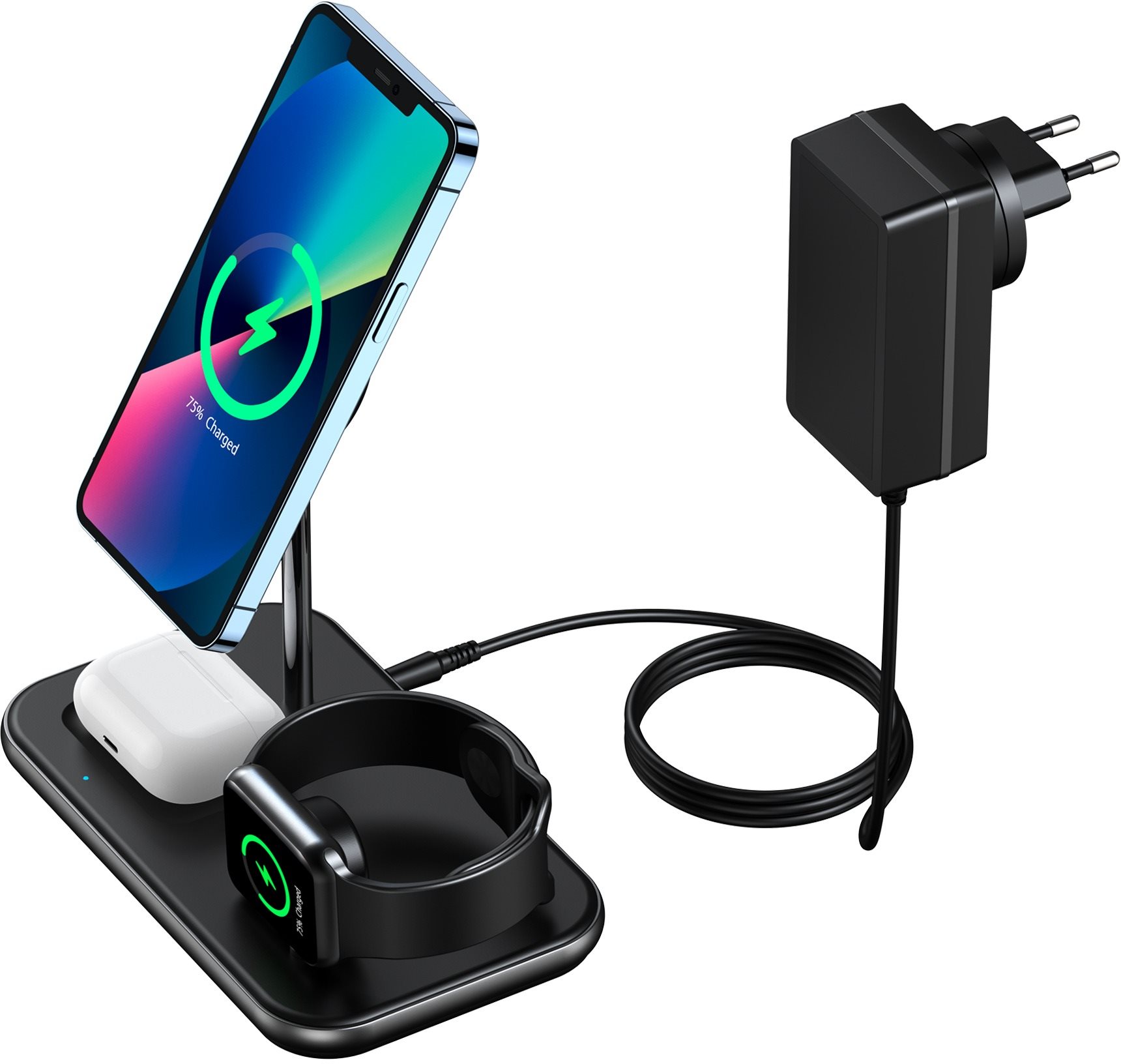 ChoeTech MFM certified 3 in 1 Magnetic Wireless Charger for Iphone