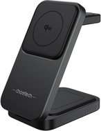 Choetech 15W 3-in-1 Qi2 Certified Foldable Magnetic Wireless Charger--black - Wireless Charger