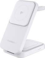 Choetech 15W 3-in-1 Qi2 Certified Foldable Magnetic Wireless Charger--white - Wireless Charger