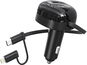 ChoeTech 81W USB-C+USB-A  car charger with C+L Interface Stretchable cable - Nabíječka do auta