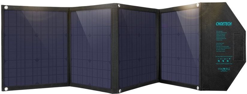 ChoeTech Foldable Solar Charger 100W Black