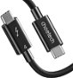 Adatkábel ChoeTech Thunderbolt 4 USB-C 40Gbps Cable 0.8m Black - Datový kabel