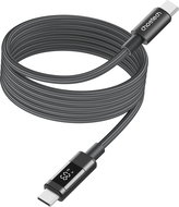 ChoeTech PD60W USB-C to USB-C Digital Display 1.2m Magnet Nylon Cable Grey - Data Cable