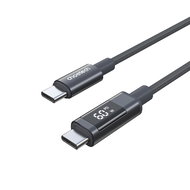 ChoeTech PD60W USB-C to USB-C Digital Display 1.2m Nylon Cable Grey - Data Cable