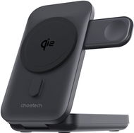ChoeTech Qi2 Certified 3-in-1 magnetic charger holder with 10000mAh battery - Powerbanka