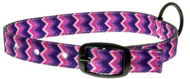 COBBYS PET Textilní obojek fialově růžově žlutě modrý 25mm/55cm - Dog Collar