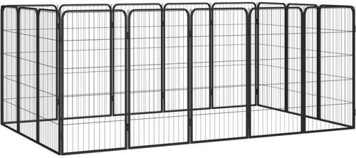Shumee Ohrádka pro psy 16 panelů 50 × 100 cm černá - Ohrádka pro psa - Hlavní obrázek