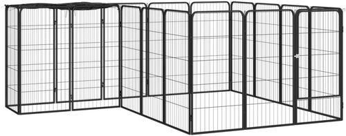 Shumee Ohrádka pro psy 18 panelů 50 × 100 cm černá - Ohrádka pro psa - Hlavní obrázek